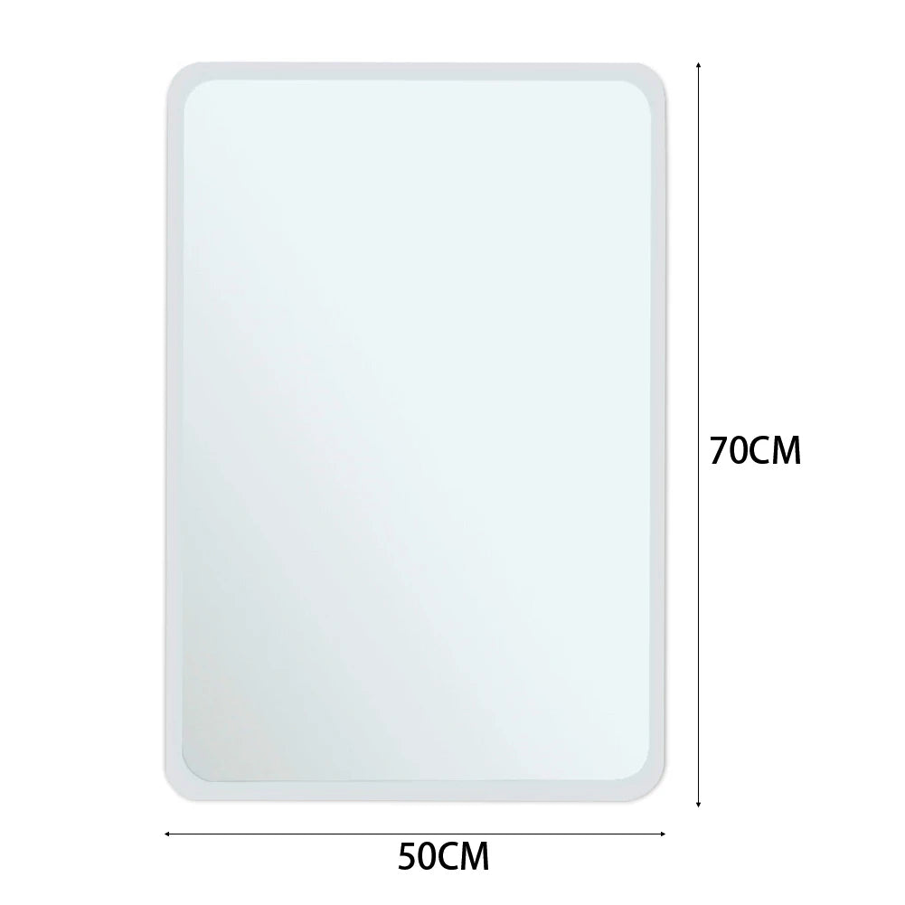 Modern simple frameless rounded corner wall mounted mirror, bathroom makeup mirror, toilet bathroom decorative mirror