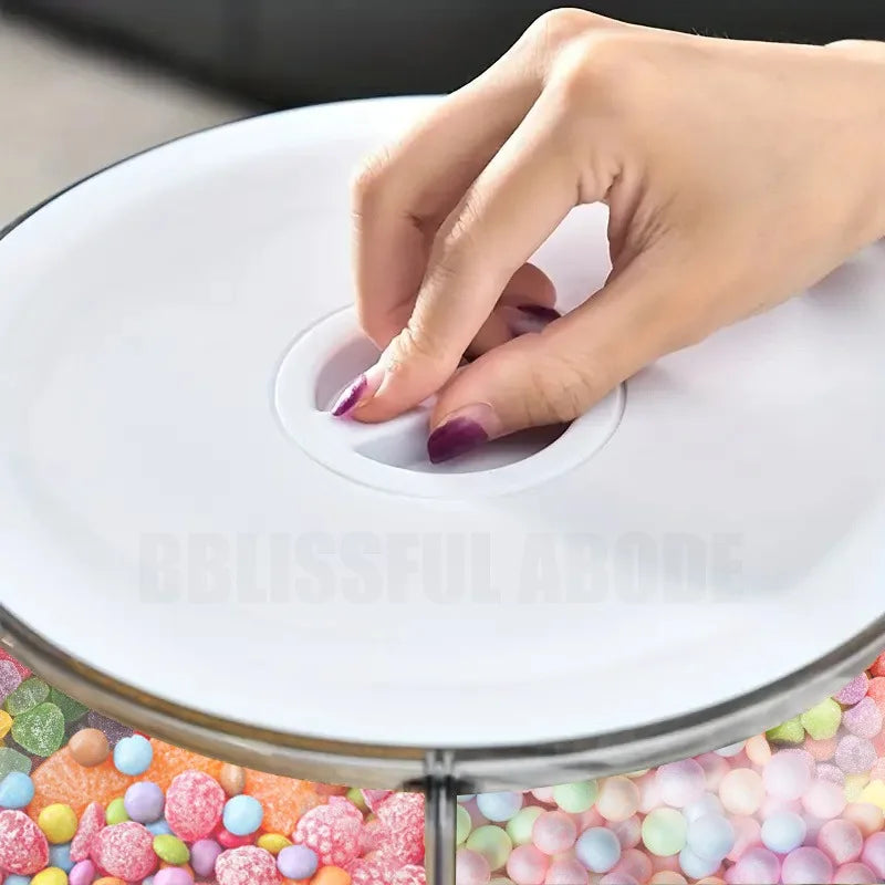 Rotary Dispensing Candy Bucket, Multi-grid Large Capacity Grain Storage Container,candy,grain Food,large Capacity Storage Bucket