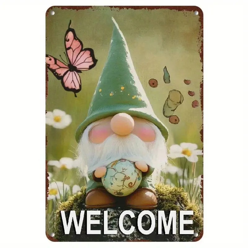 Charming Easter Bunny Metal Sign Perfect Gift for Family & Friends Cute Rabbit Wall Art for Home, Bar, Cafe Decor Garage Kitchen
