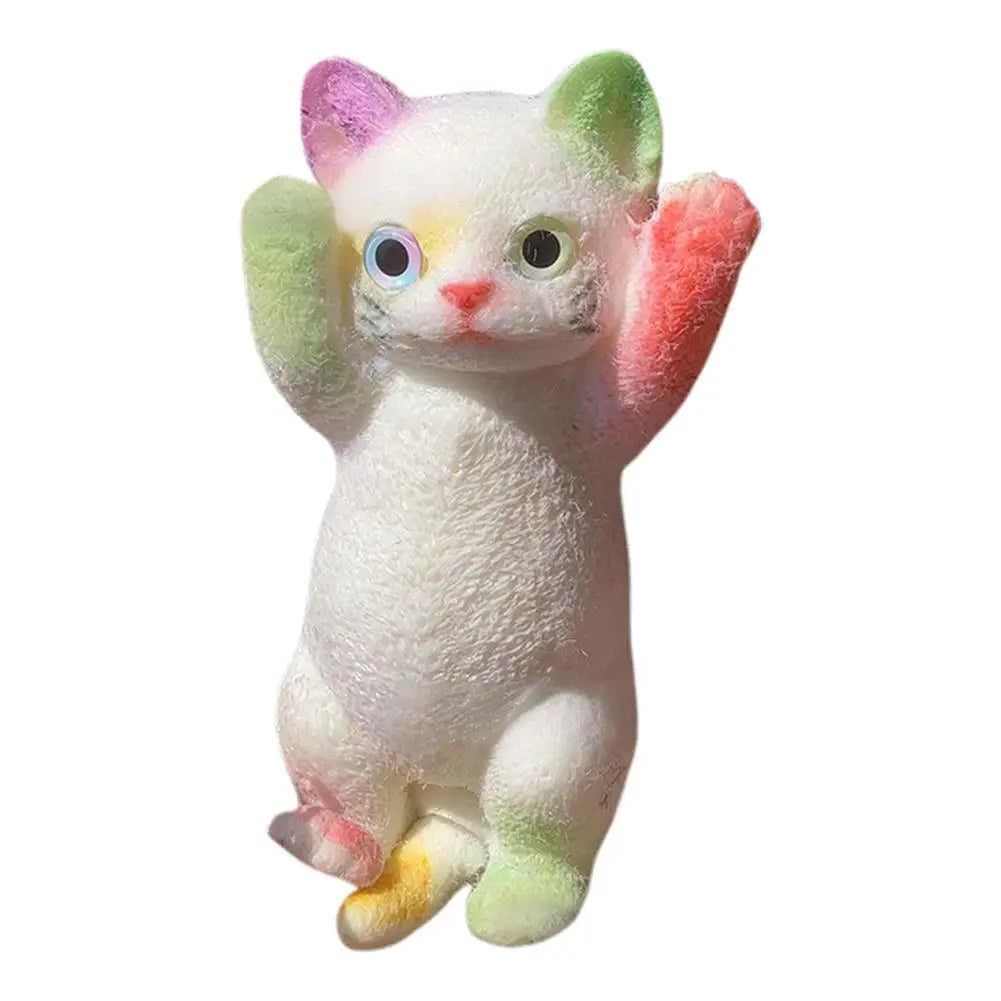 Anxiety Relief Cat Toy Realistic Cat Squeeze Toy for Stress Relief Soft Tpr Fidget Toy for Kids Teens Adults