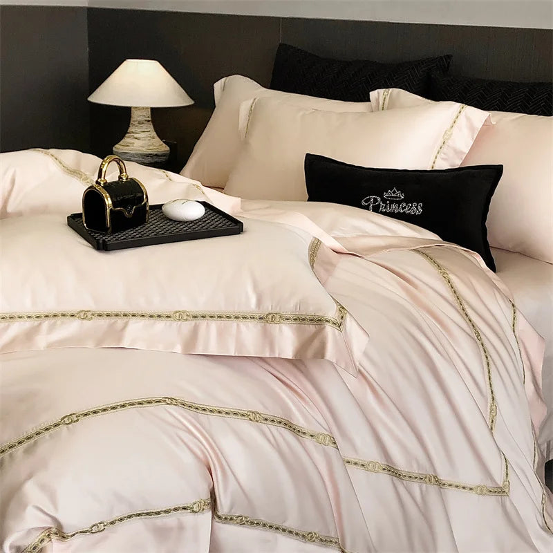 Egyptian Cotton Luxury Embroidert Bedding Set