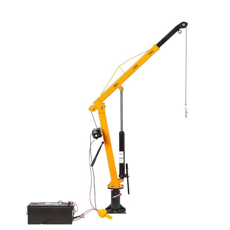 Mobile 500kg 800kg 1000kg mini lift mini pickup hydraulic telescopic boom truck crane lifting