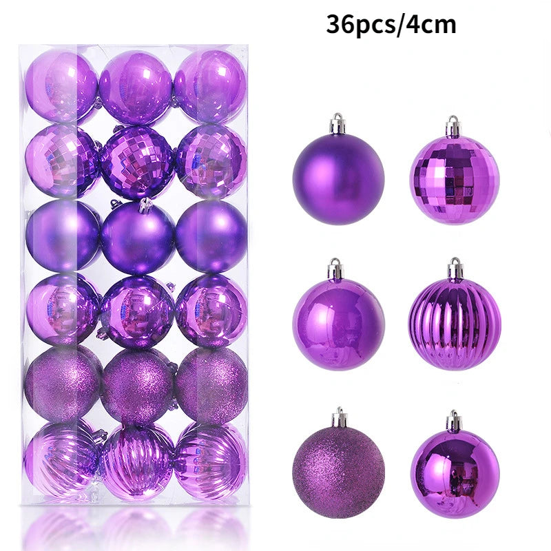 24-36Pcs Xmas Tree Balls Decorations
