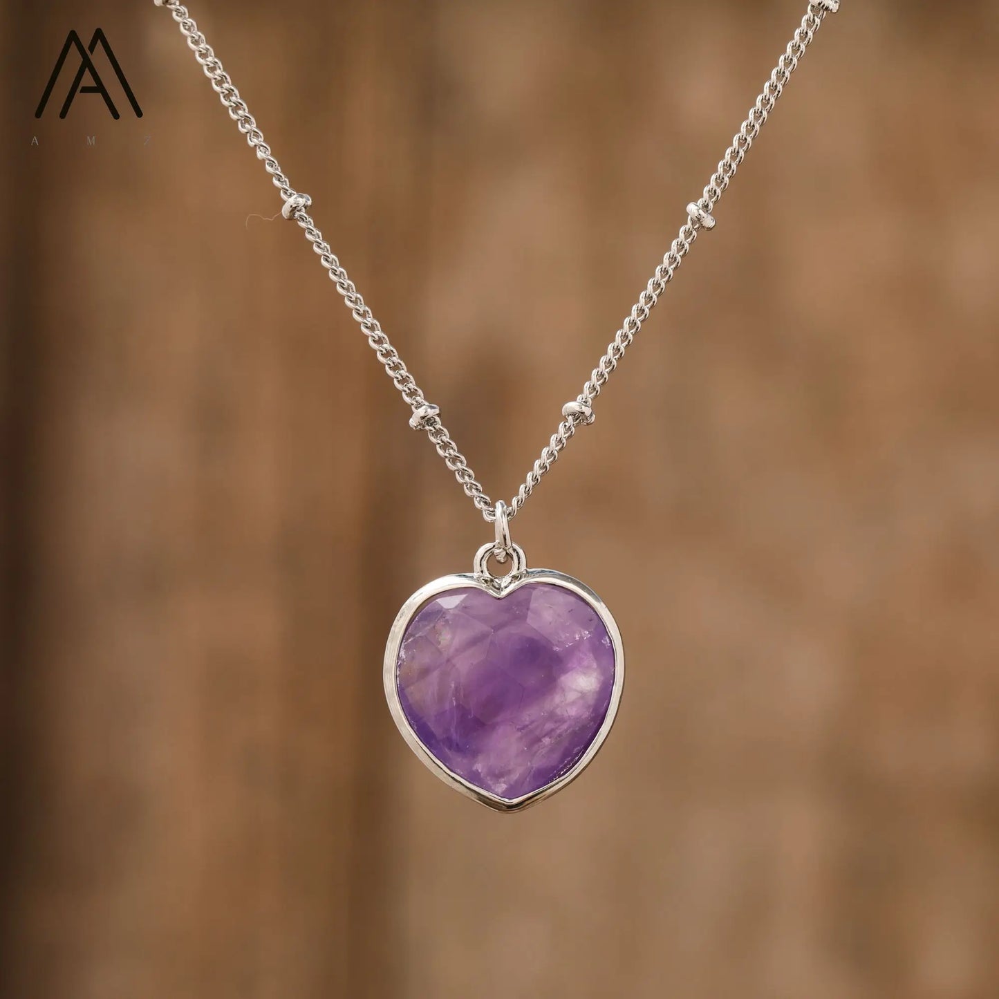 Natural Roses Quartz Heart Pendant Necklace For Women Elegant Romatic Gems Stone Necklace Jewelry Gifts Dropship