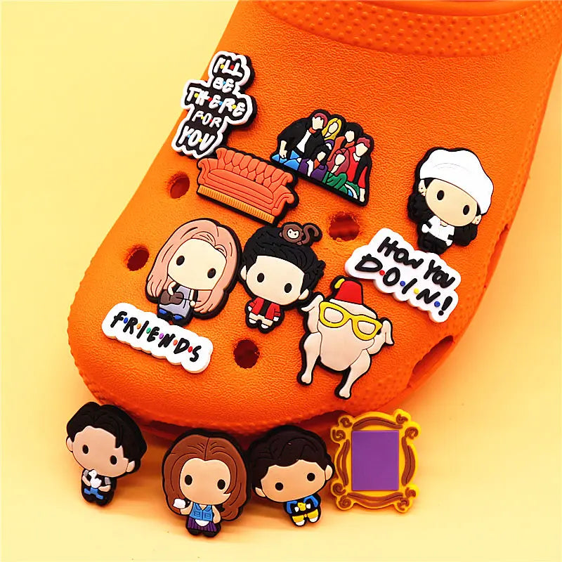 Single Piece Old Friends Shoe Charm – Fun Garden Shoe & Clog Decoration Pin, Unisex Gift