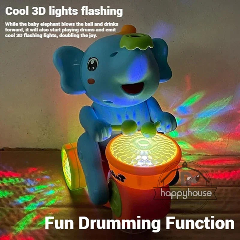 Musical Walking Elephant Drummer Toy