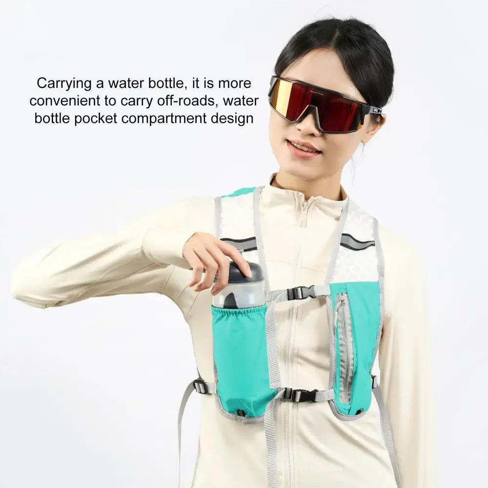 Running Vest Reflective Hydration Water Chest Pack Lightweight Running Water Bottle Storage Vest With Phone Holder Cycling Vest