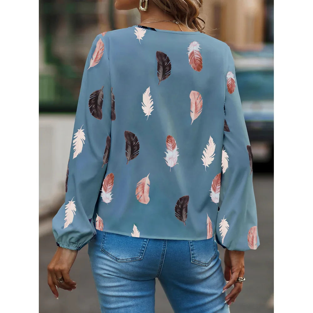 Feather Pattern Blouse