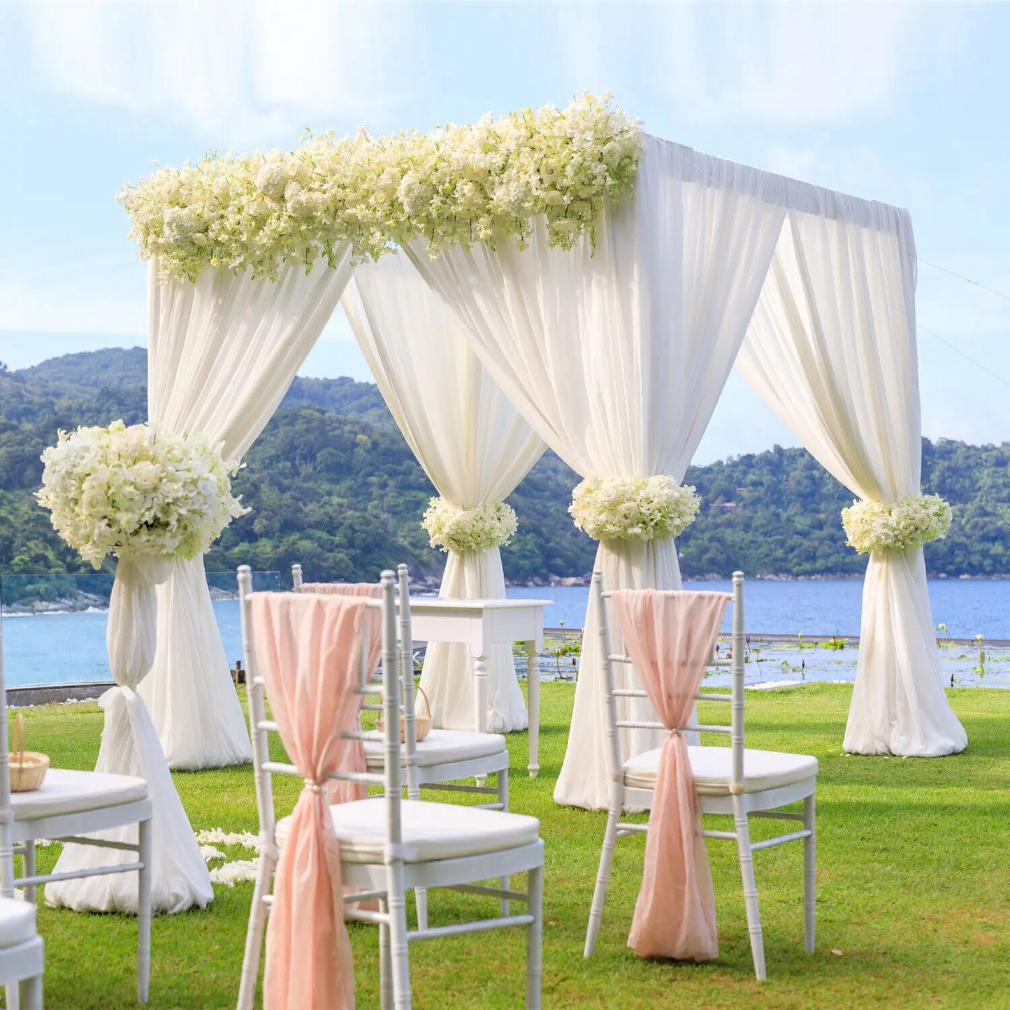 3M x 3M Wedding Backdrop Stand Canopy Frame Adjustable Awning Stand Kit