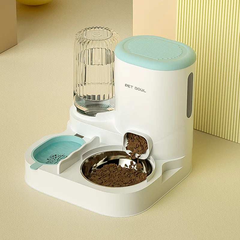 Automatic Pet Feeder – Integrated Cat Food & Water Dispenser for Cats and Dogs