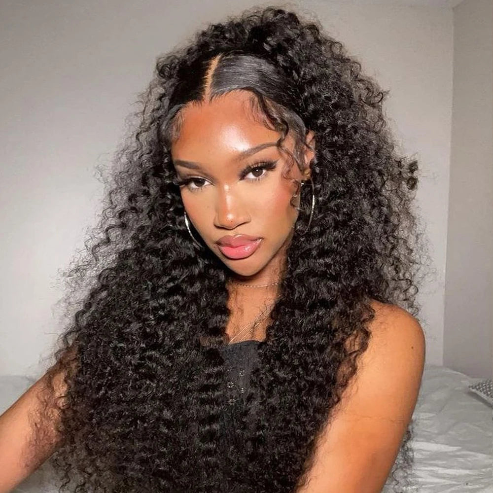 Deep Wave 250% High Density 13x6 HD Lace Frontal Human Hair Wig Brazilian Curly Water Wave Lace Frontal Wigs For Women CEXXY
