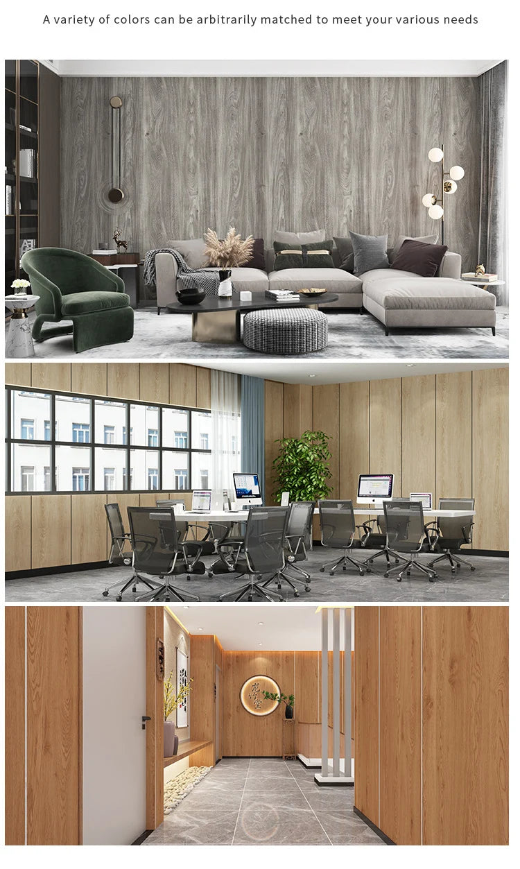 3M/10M Wood Grain Floor Stickers Anti-solid Wood Moisture-proof Waterproof Home Decoration Cabinet Renovation Home Wallpaper