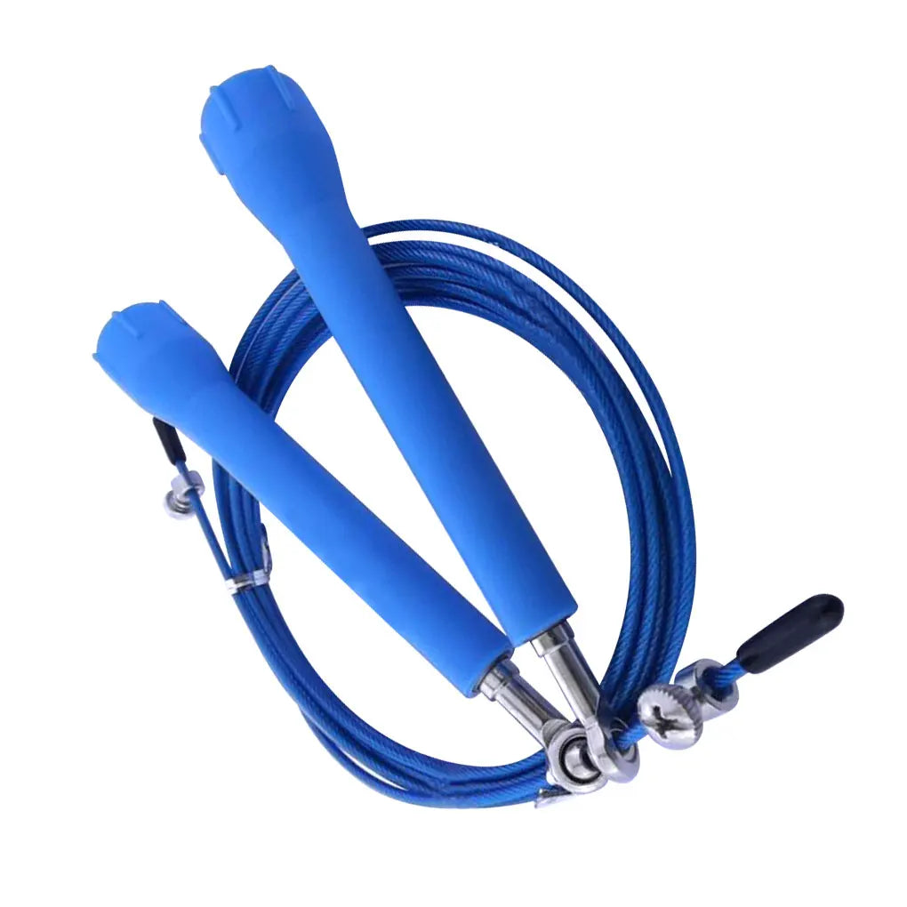 Speed Skipping Wire Rope Indoor Outdoor Jumping Rope Weight Loss Exercise Home Gym Workout Tool, Blue