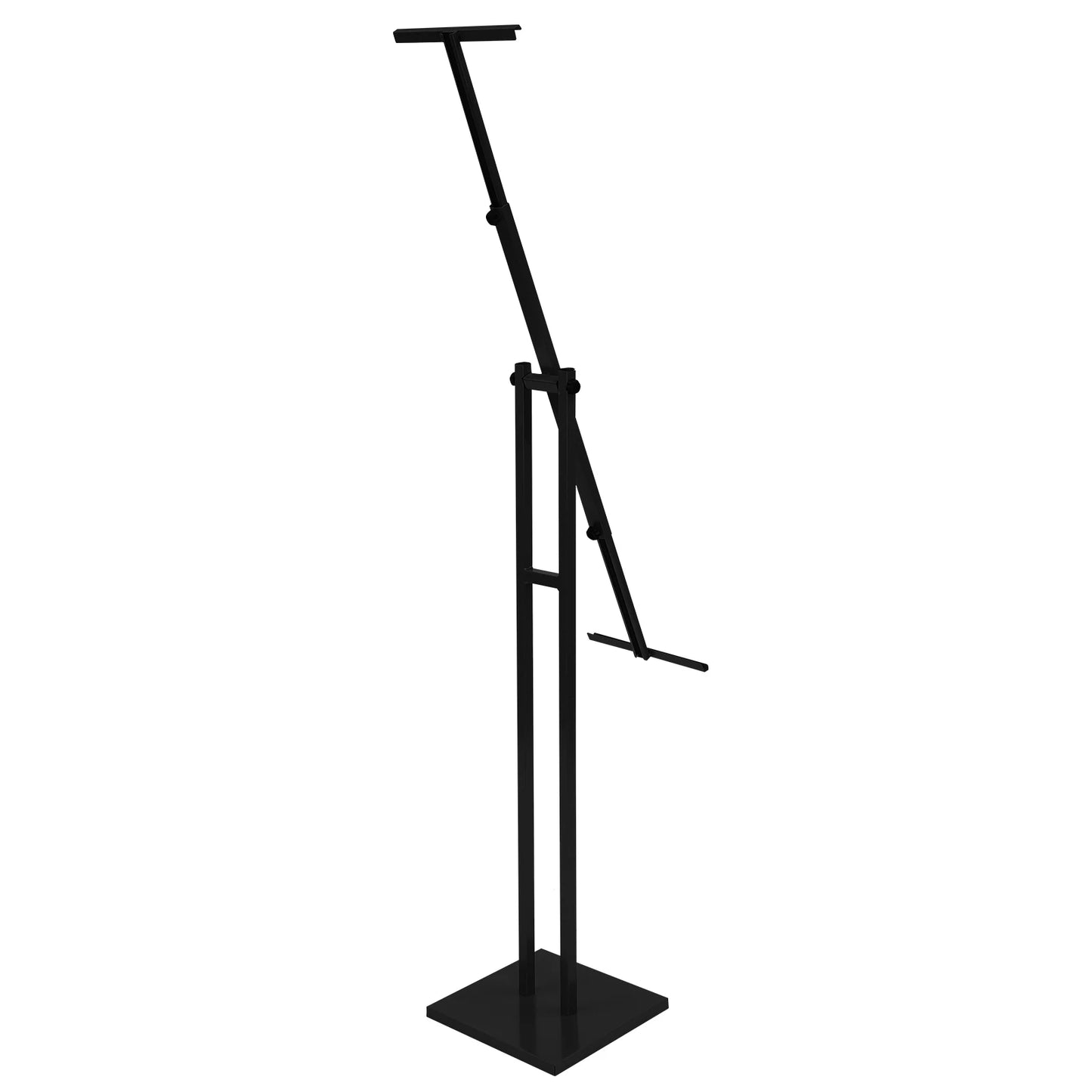 Sign Stand and Poster Frame, Adjustable Height 60-100cm, Iron and Stainless Steel, Floor Standing with Secure U-Shaped Groove