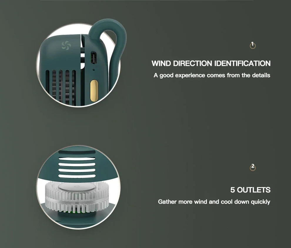 USB Charging Whirlwind Fan With Portable Button Design