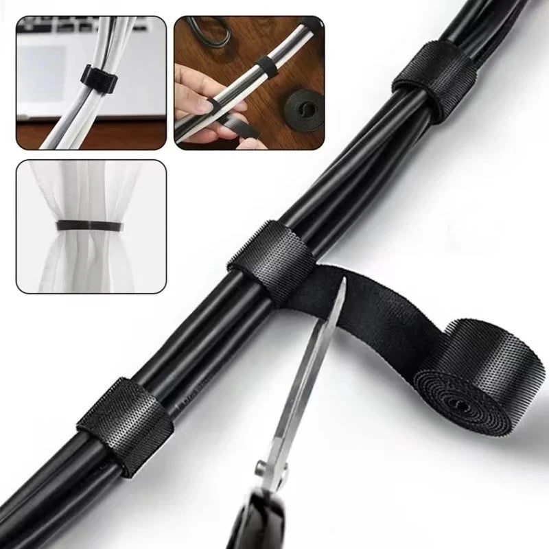 1/5M Cable Organizer Cable Management Wire Winder Tape