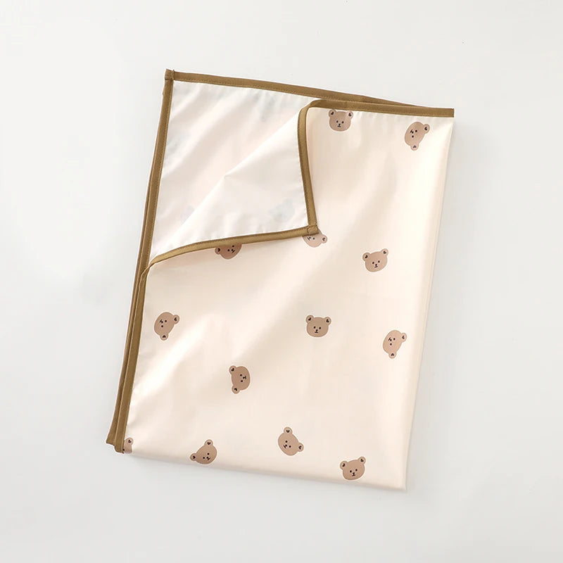 Baby Nappy Mat Soft PU Waterproof Leak Proof Washable Newborn Urine Pad 90x70cm Changing Pad Liners Reusable Picnic Travel Mats