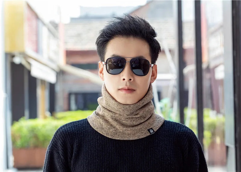 Unisex Solid Cashmere Ring Scarf