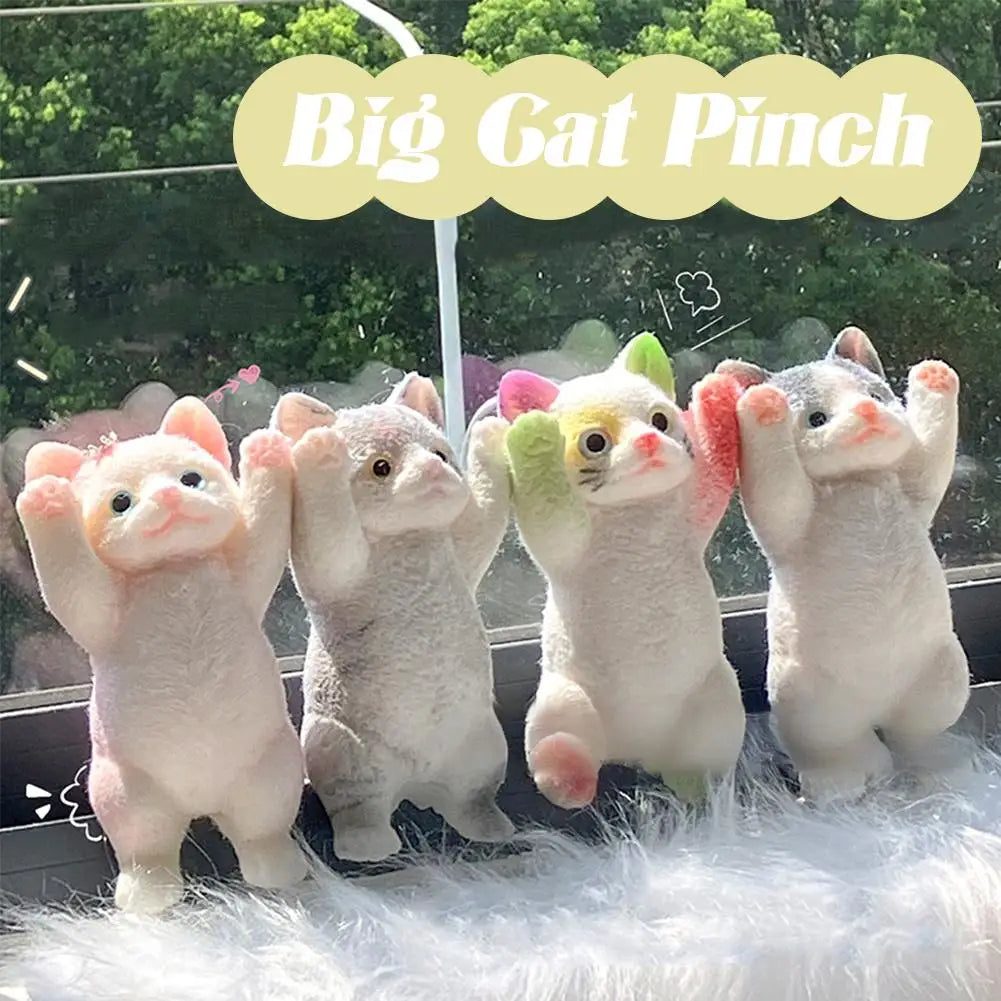 Anxiety Relief Cat Toy Realistic Cat Squeeze Toy for Stress Relief Soft Tpr Fidget Toy for Kids Teens Adults