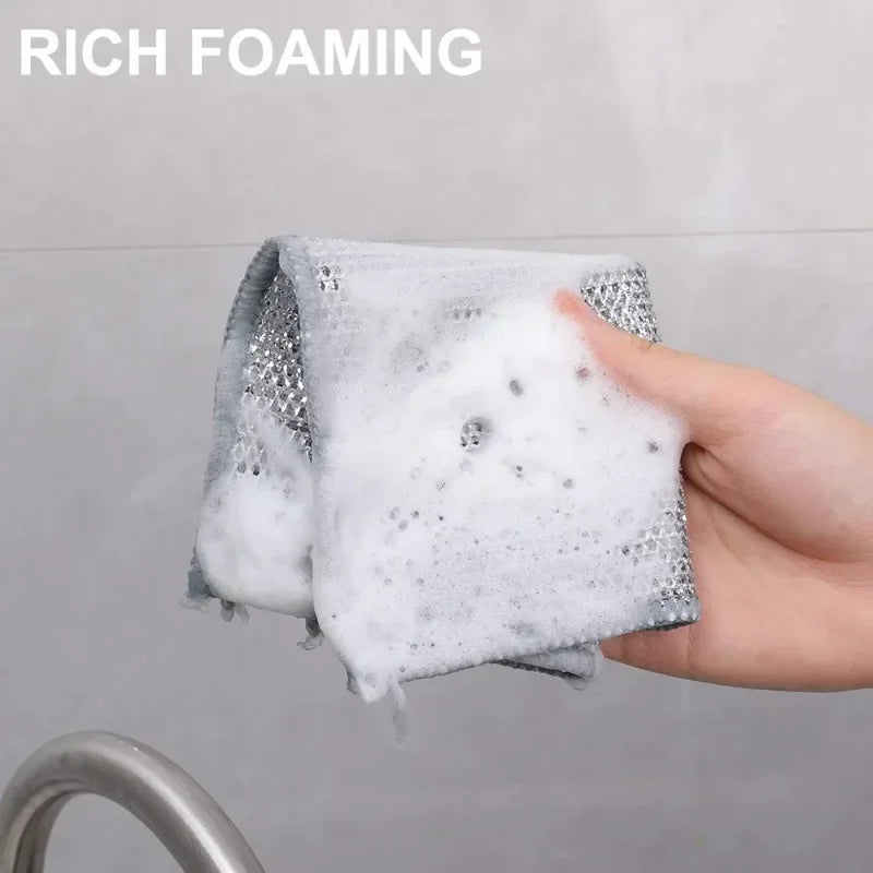 Thickened Steel Wire Cleaning Non-Scratch Cloth