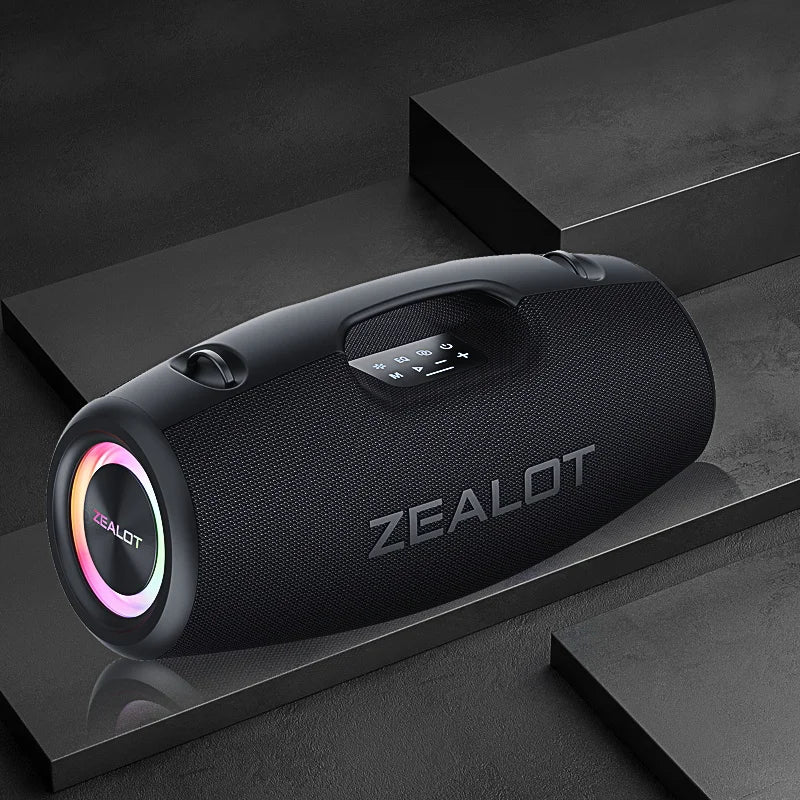 Zealot S78 100W Wireless Speakers, DSP Technology ,Dream Light, Outdoor Portable Subwoofer Speaker , Dual Pairing,24000mAh.