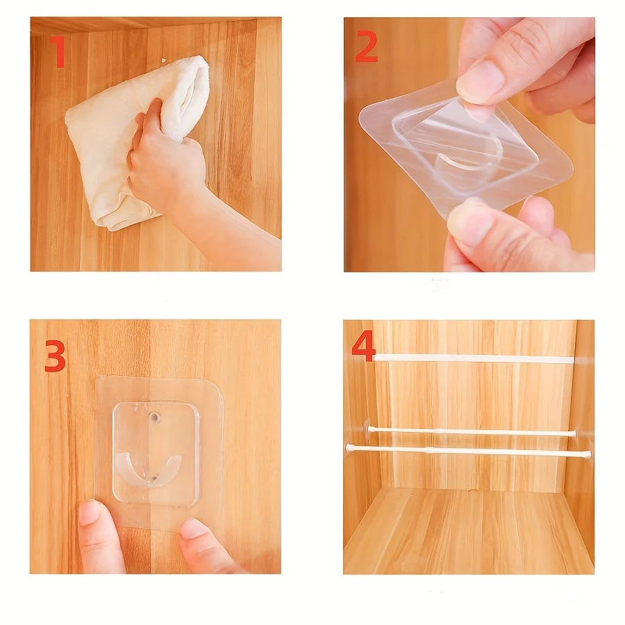 Self Adhesive Telescopic Pole Support Sticker