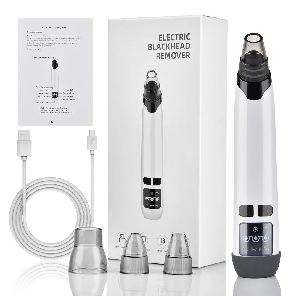 Facial Blackhead Remover Pore Cleaner Heat Function