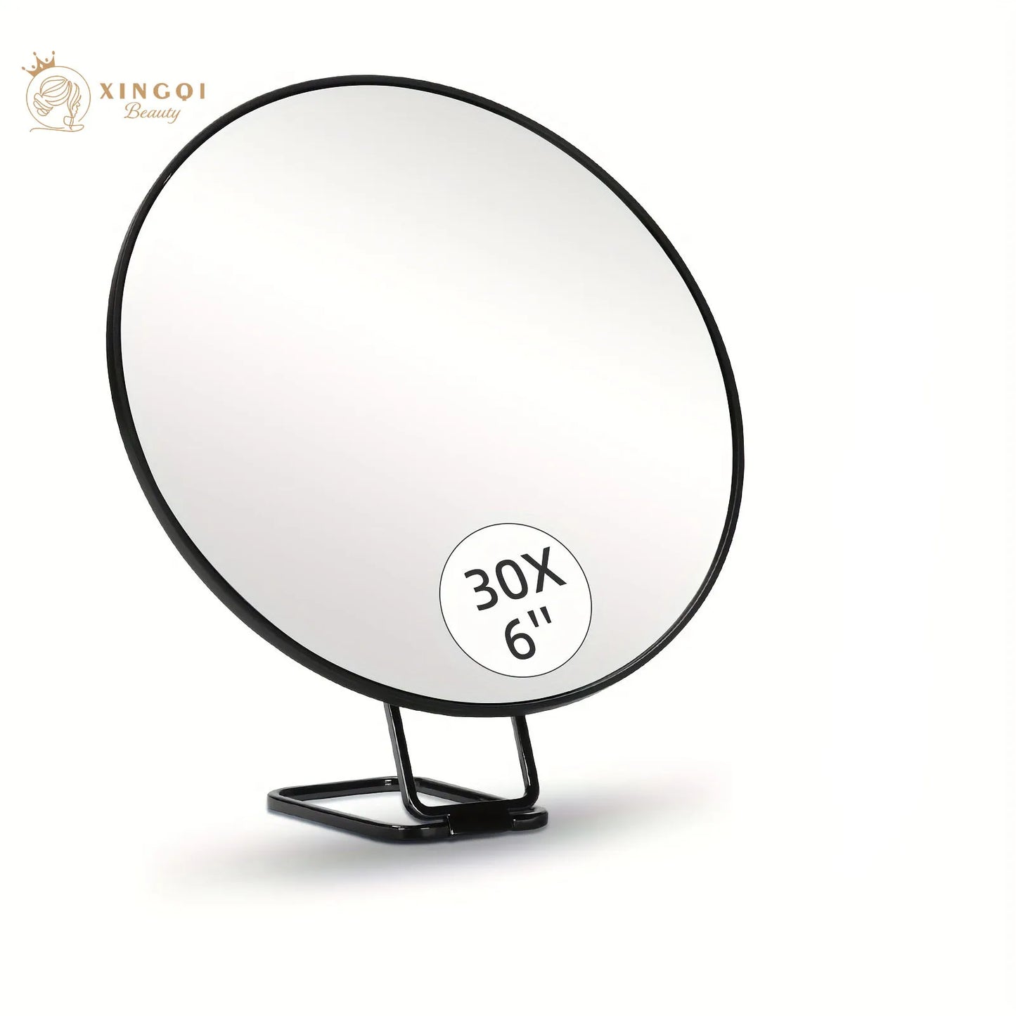 6" Round Make Up Mirror magnifying 10x 20x 30x Times With Suction Cups For Bathroom Mirror With 360 Stand