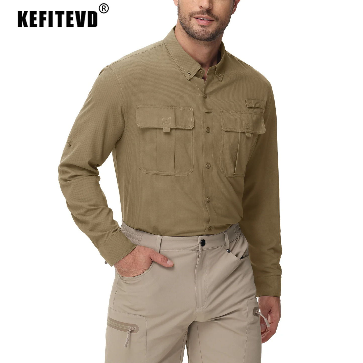 KEFITEVD Men's Long Sleeve Shirts