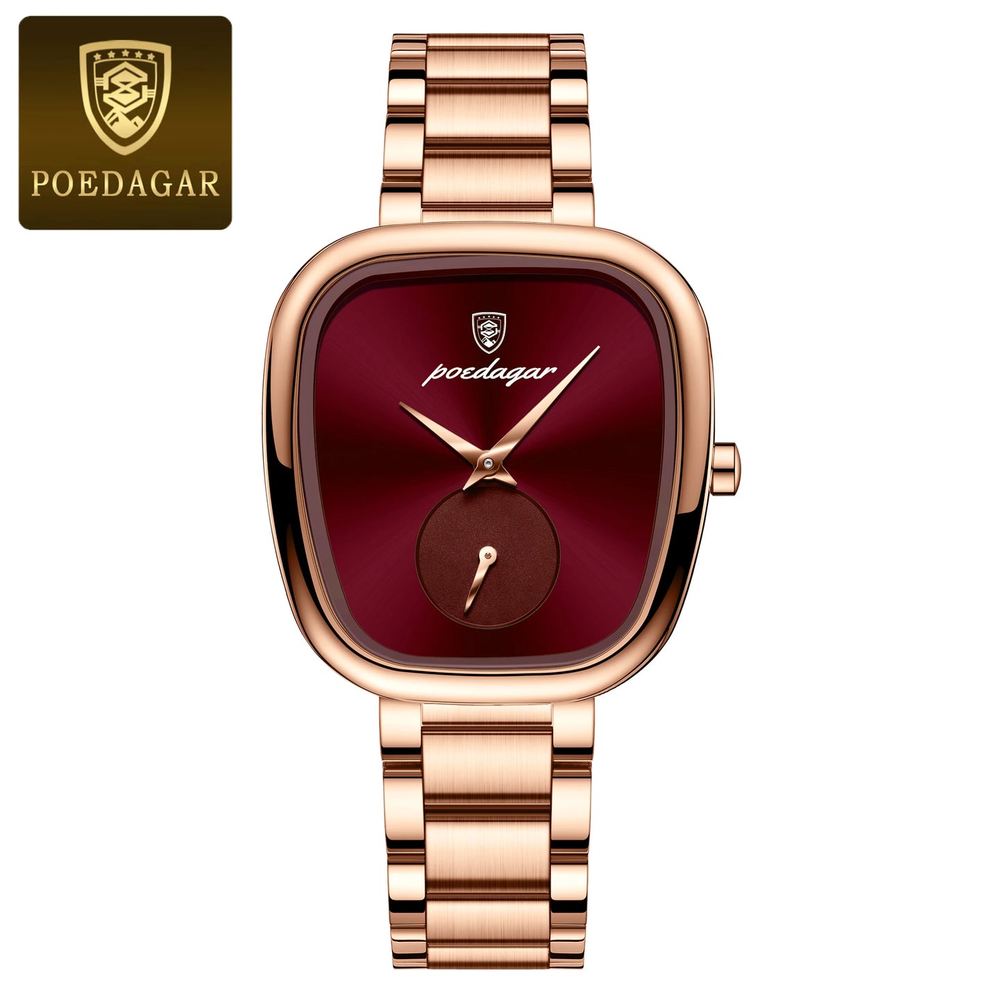 POEDAGAR Women’s Elegant Watch – Classic Luxury Design with Waterproof Stainless Steel Band