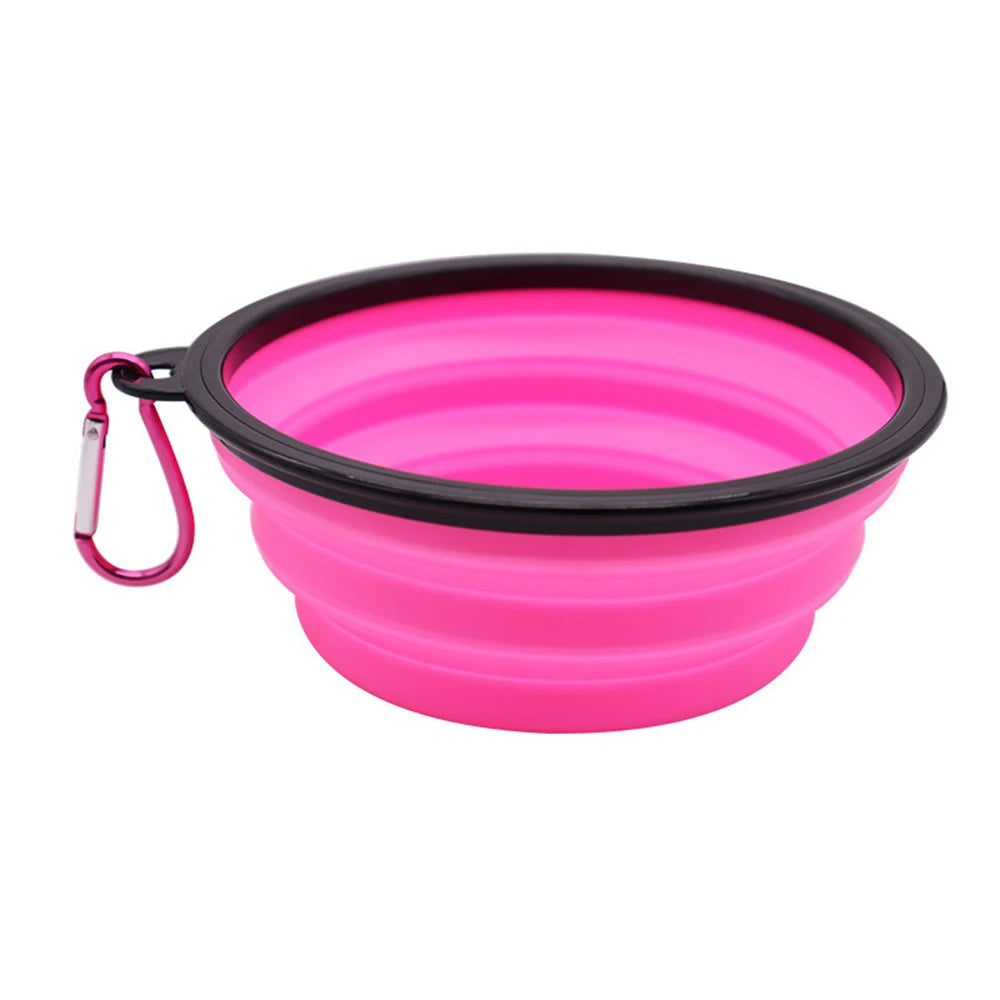 Portable Folding Silicone Pet Bowl – Outdoor Travel Food & Water Dish for Dogs & Cats