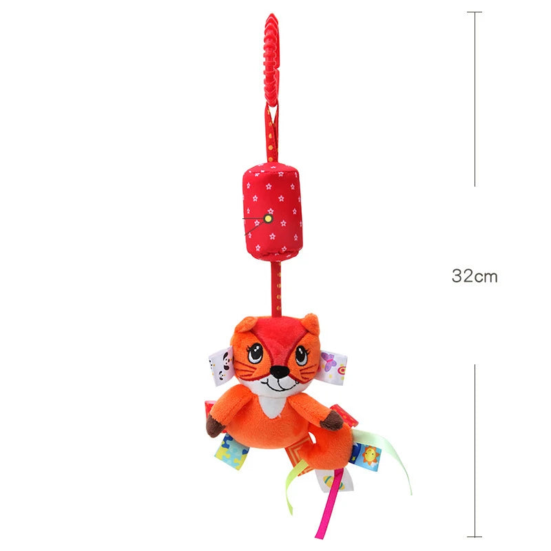 Baby Rattles Hanging Toys for Car Seat Crib Stroller Gym Montessori Sensory Plush Toys for Baby 0-12 Months with Teether Newborn