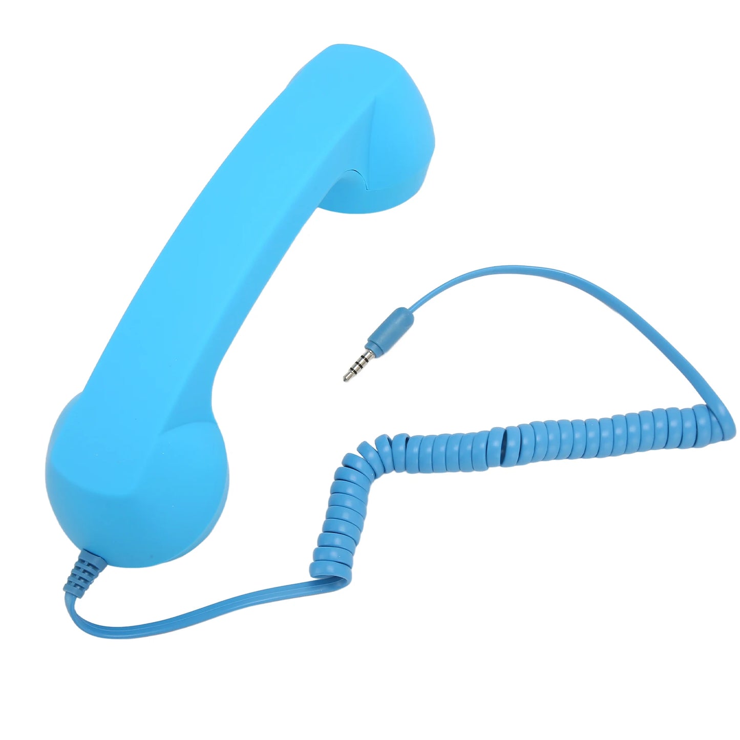 Retro Telephone Handset 3.5mm, Stylish Mini Phone Call Receiver Microphone Speaker for Mobile Phones