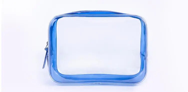 Transparent PVC Waterproof Zipper Makeup Cosmetic Bag