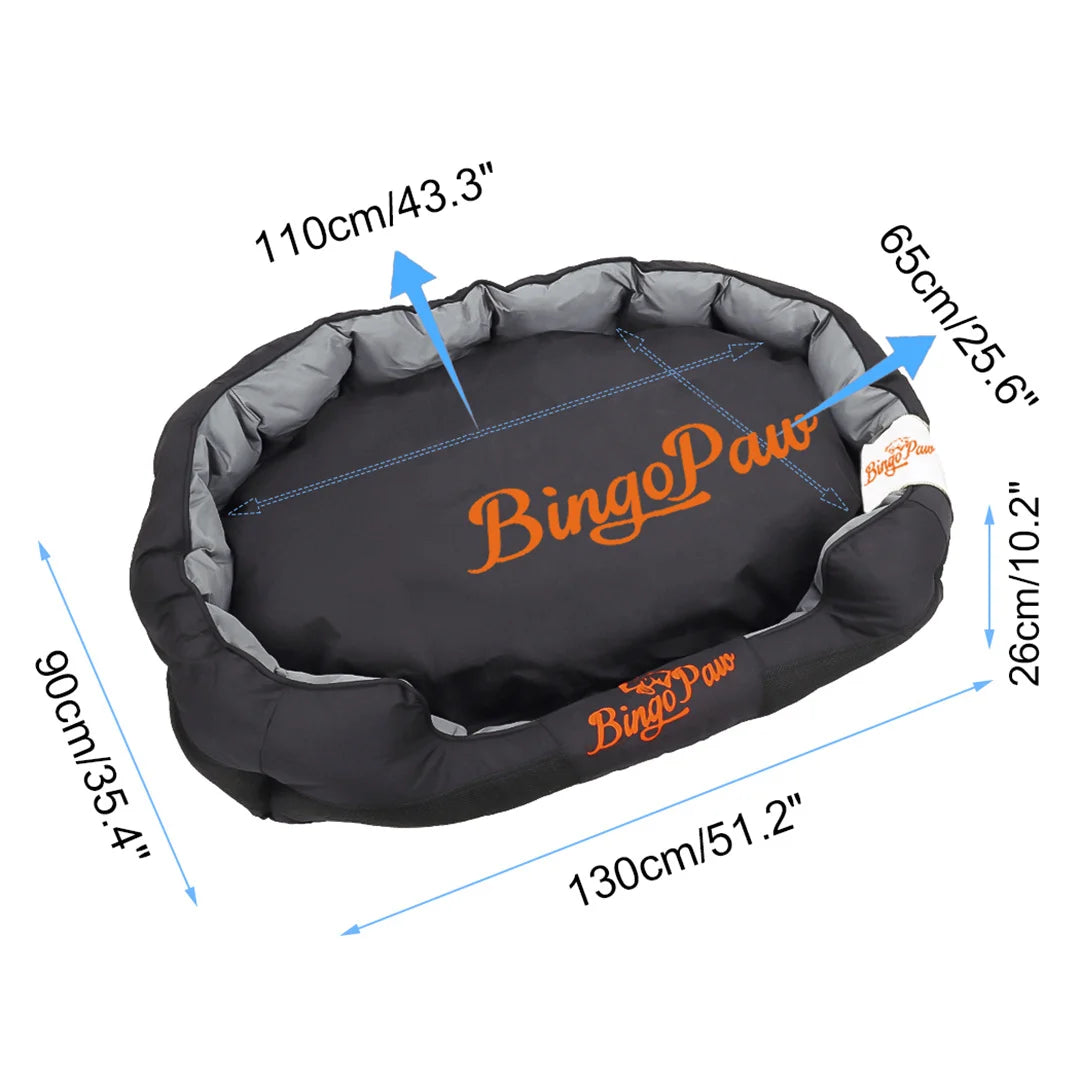 BingoPaw Large Soft Dog Bed with Removable Cushion
