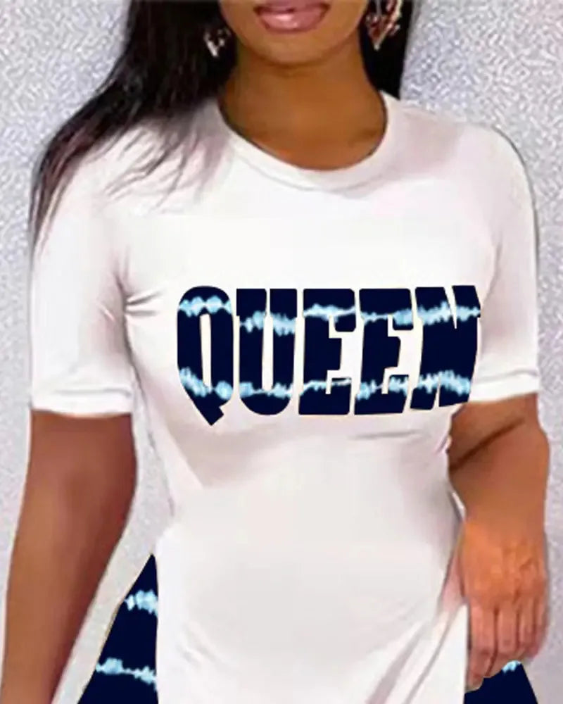 "Queen" Two Piece Shorts Set