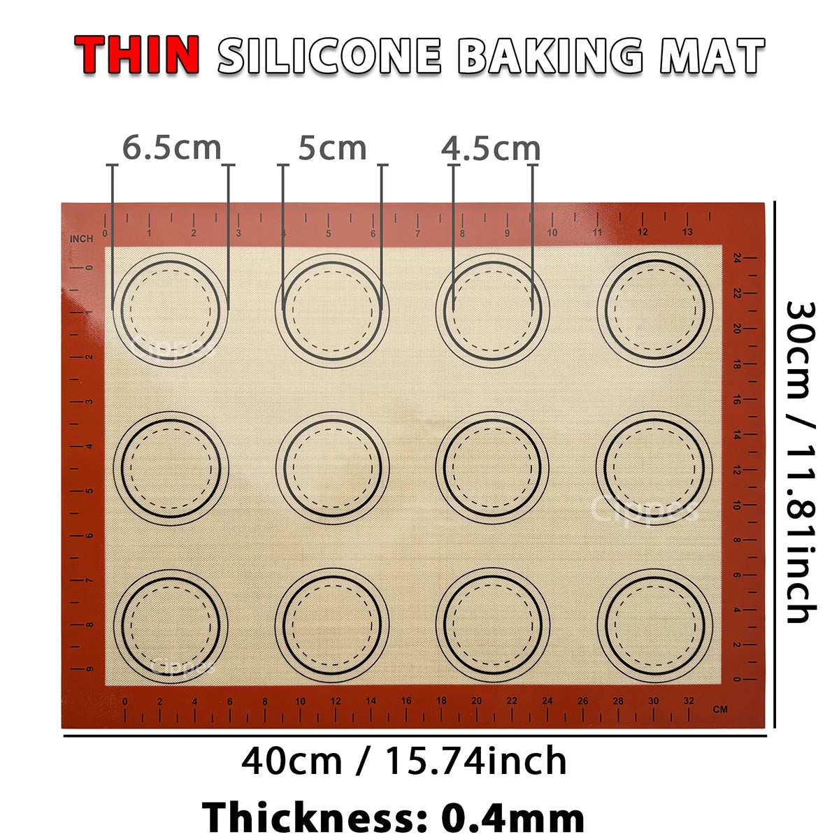 1PC Silicone Baking Mat for Oven, Reusable Non Stick Heat Resistant Bakeware Sheets Liner, Baking Tools for Cookie Macaron Bread