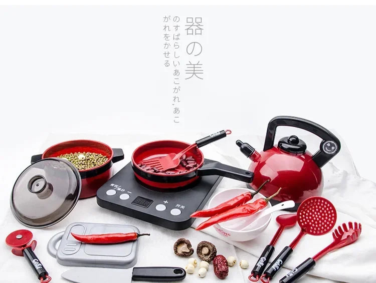Cooking Kitchen Toys Set For Kids Girl Baby Cutting Fruit Cooking Kitchen Utensils Children's Simulation Education Pretend Play