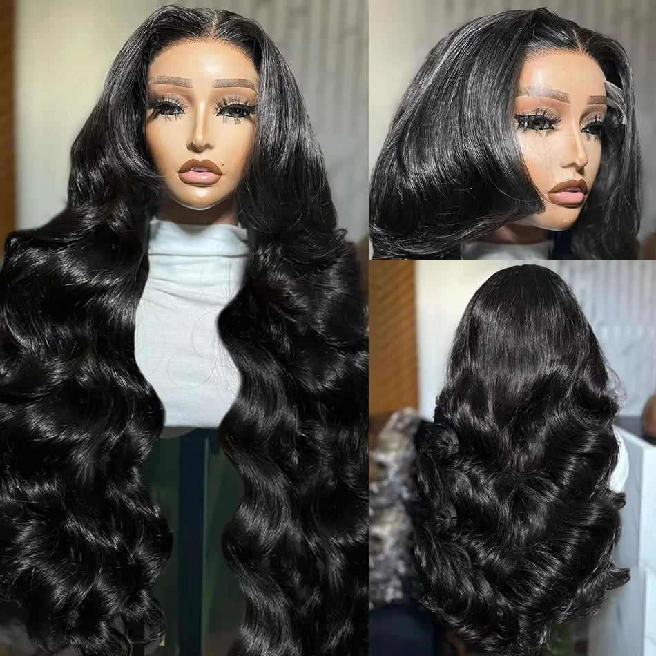 Lafino 200% Density 40 Inch Lace Front Human Hair Wig Body Wave Lace Front Wig 13x6 Black 13x4 Hd Lace Frontal Wigs Brazilian