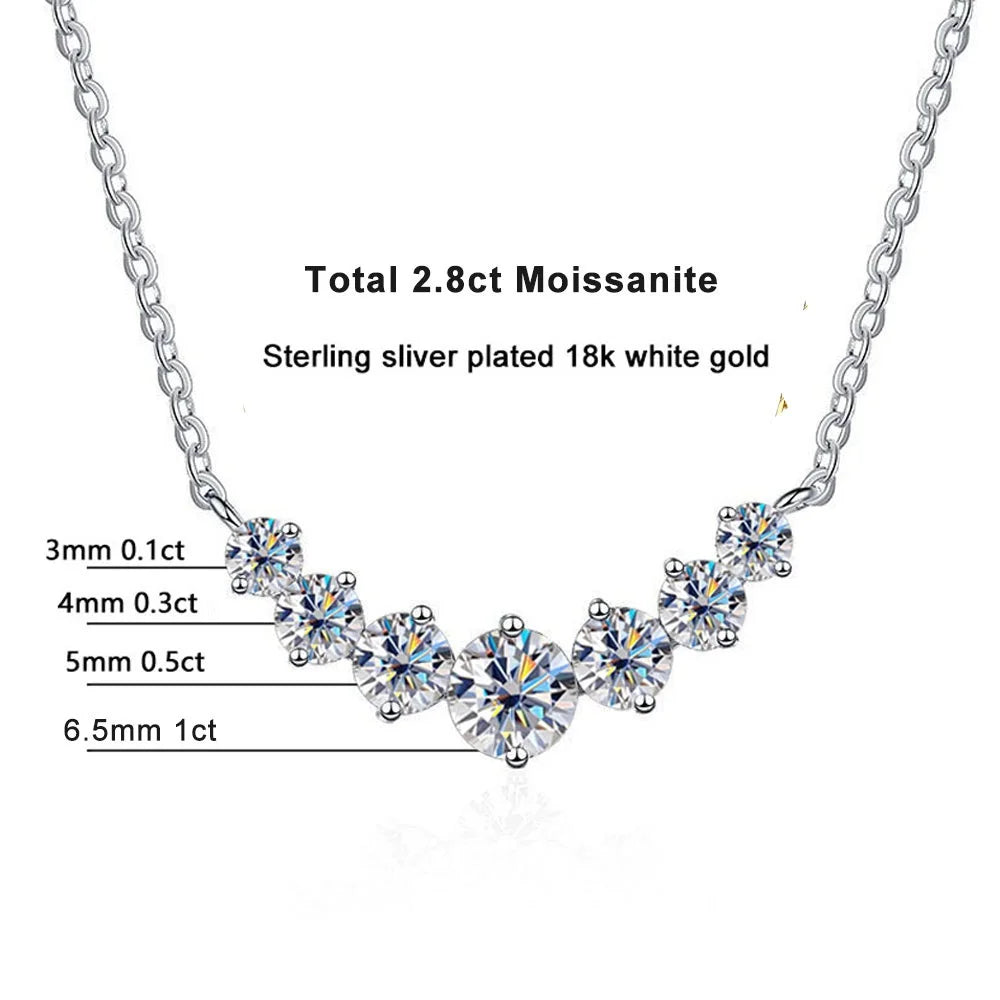18k Sterling Sliver Plated White Gold Necklace