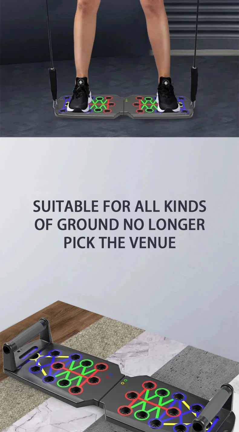 Portable Multifunctional Push-up Board Set With Handles