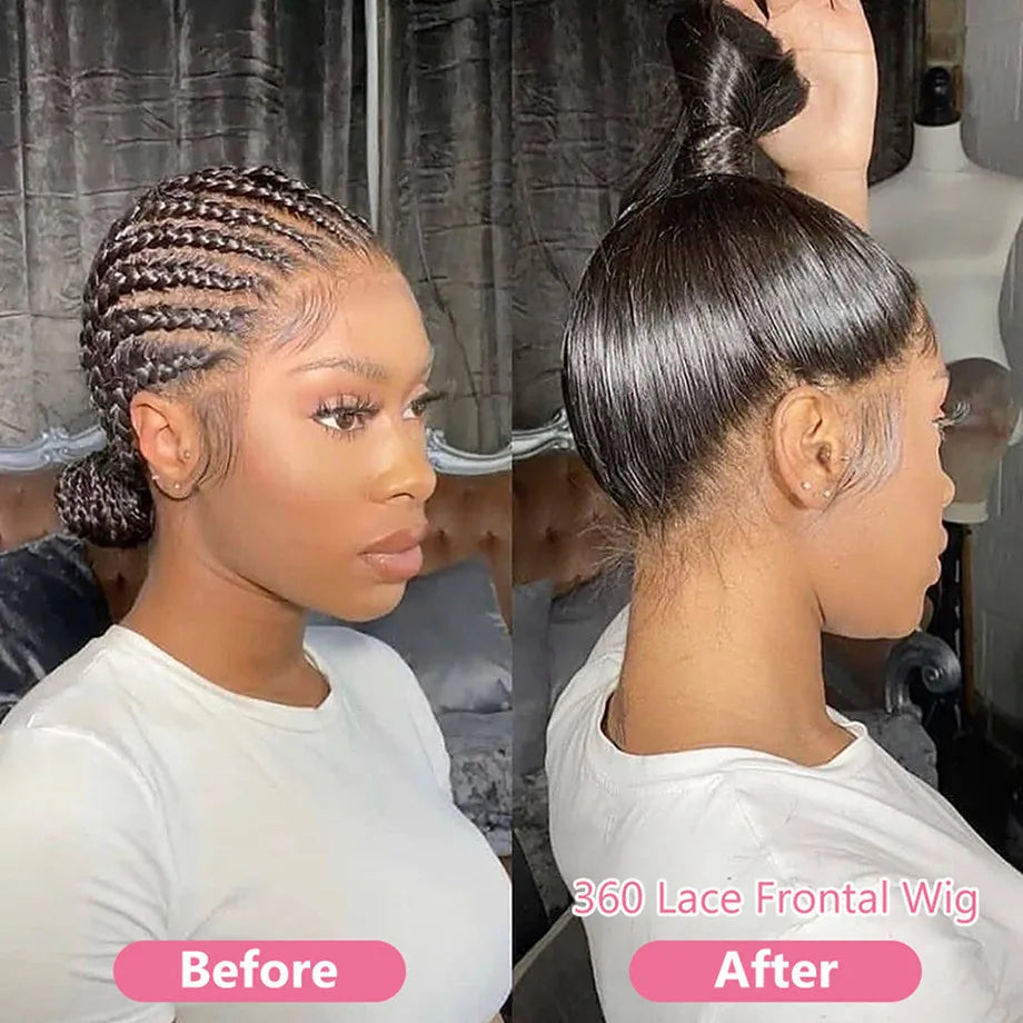 Brazilian Bone Straight 13x4 13x6 Transparent Lace 30 32 Inch Human Hair Wigs 360 Lace Frontal Wig 4X4 Lace Closure Wig