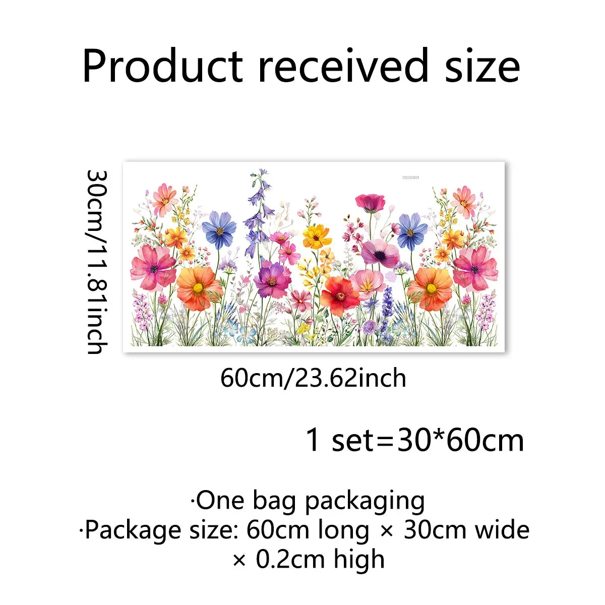 Double Sided Colorful Flowers Butterfly Wall Sticker Electrostatic Paste Window Glass Paste Visible Decorative Wall Decal