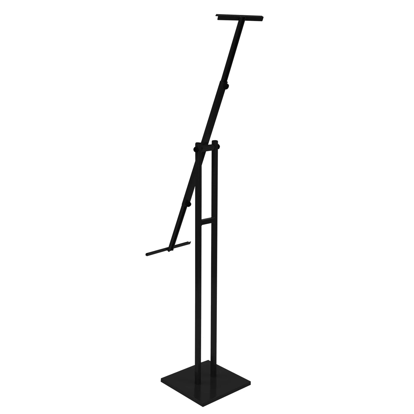 Sign Stand and Poster Frame, Adjustable Height 60-100cm, Iron and Stainless Steel, Floor Standing with Secure U-Shaped Groove