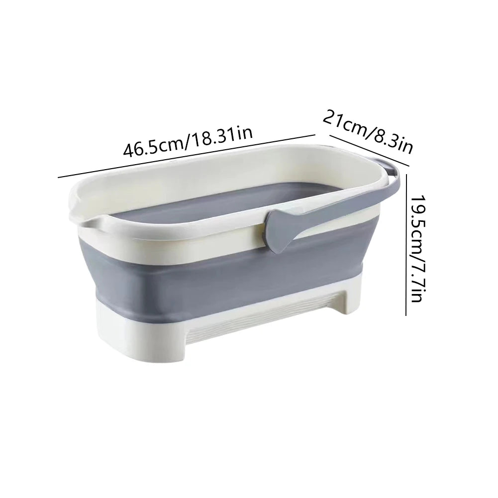 Rectangular Foldable Mop Bucket with Anti-Slip Handle