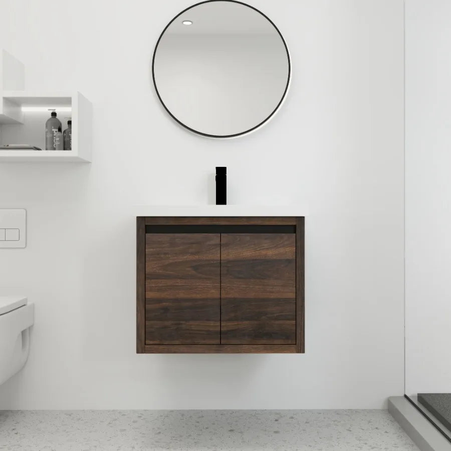 Bathroom Cabinet With Sink Soft Close Doors Float Mounting Design 24 Inch For Small Bathroom 24x18 KDPacking W128650530