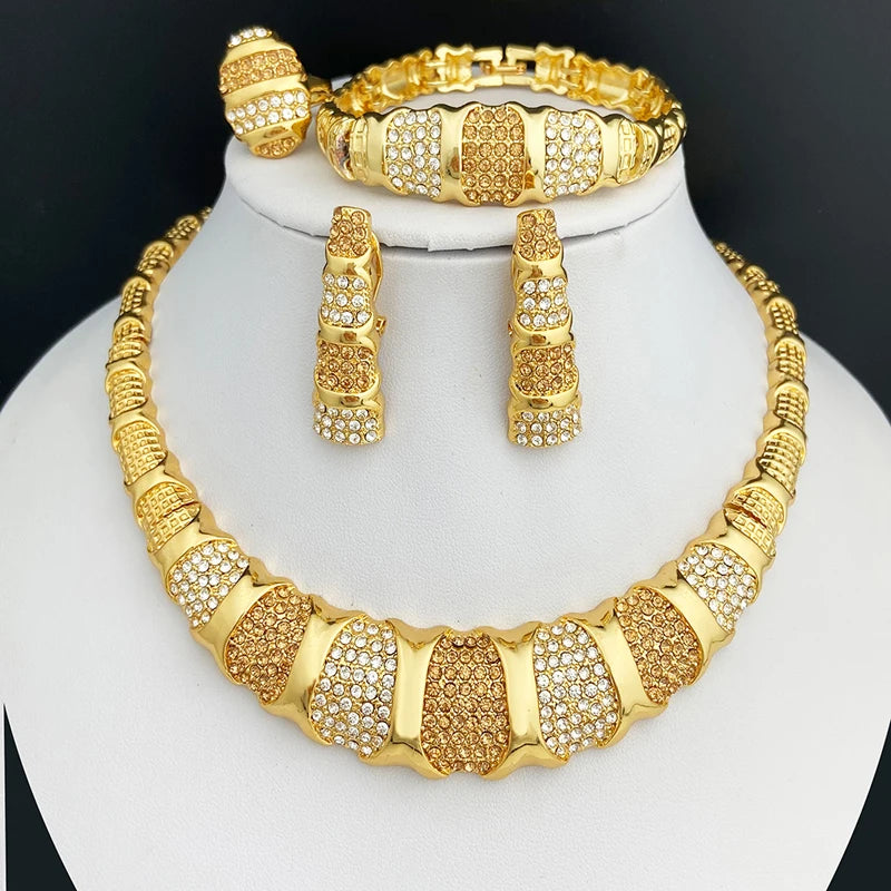 18K Gold Plated Dubai Jewelry Set