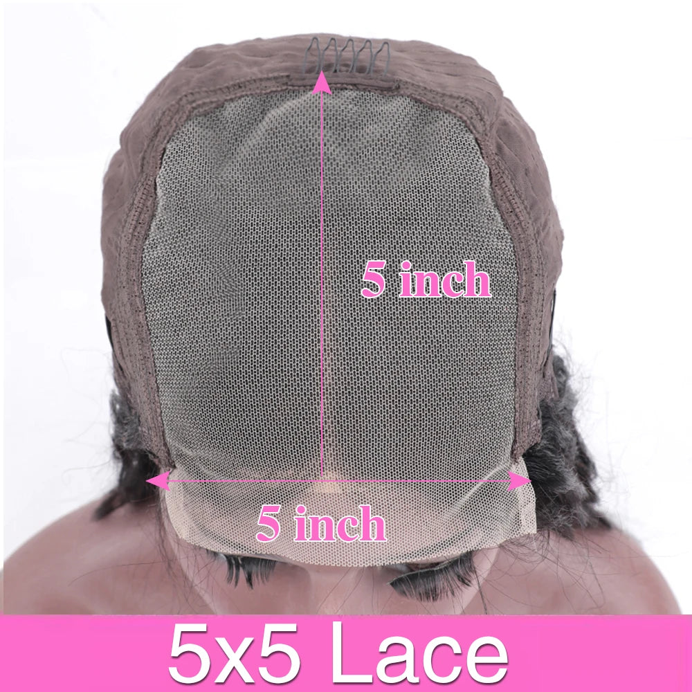 40 Inches 13x6 HD Lace Front Human Hair Wigs Deep Wave Remy Human Hair Precut Frontal Curly Brazilian Glueless Human Hair Wigs