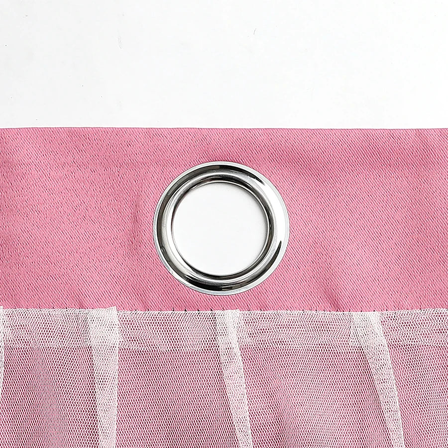 Double Layers Romantic Sheer Kids Children Girls Curtains With Hollow Out Stars For Living Room Bedroom Windows Drapes