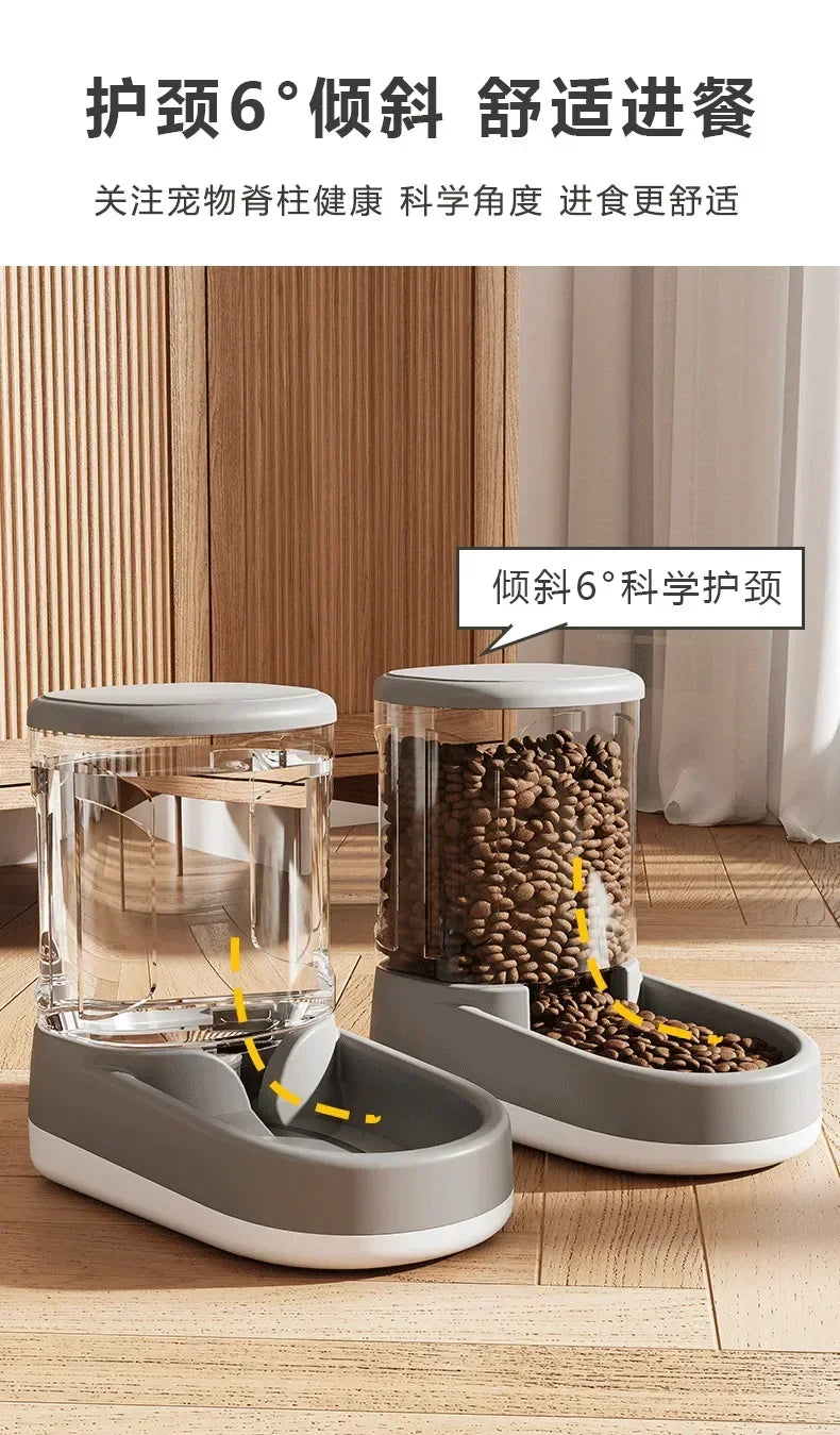 Automatic Pet Water Dispenser for Cats & Dogs – Flowing Water Feeder Without Electricity, Gravity-Fed Drinking Bowl, Large Capacity, Easy to Clean Pet Supplies